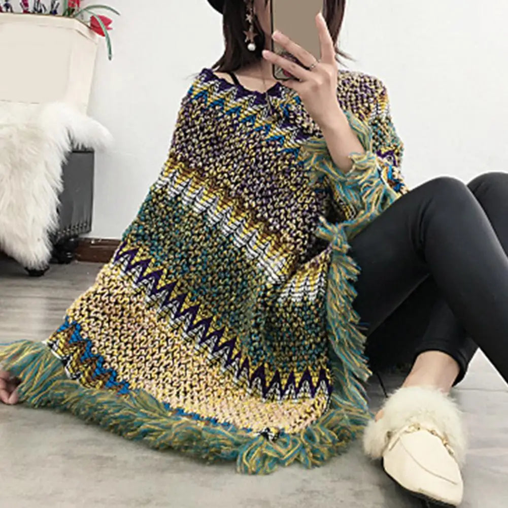 Cape Poncho Bohemian Élégante