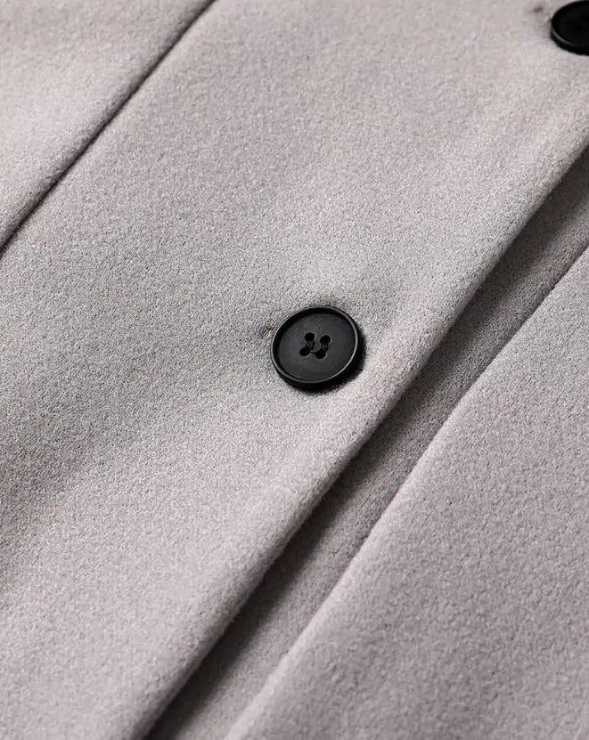 Manteau Long Décontracté avec Ceinture