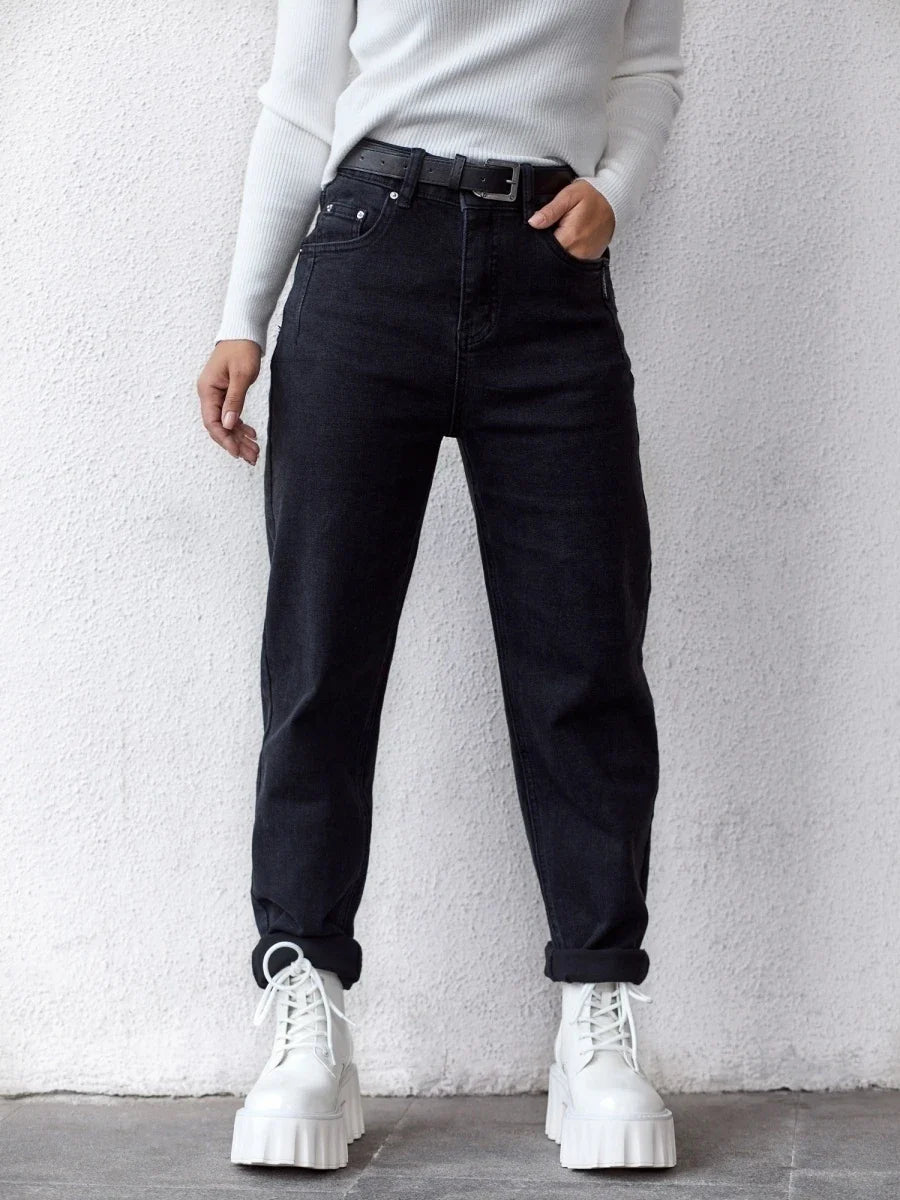 Jeans Mom Taille Haute