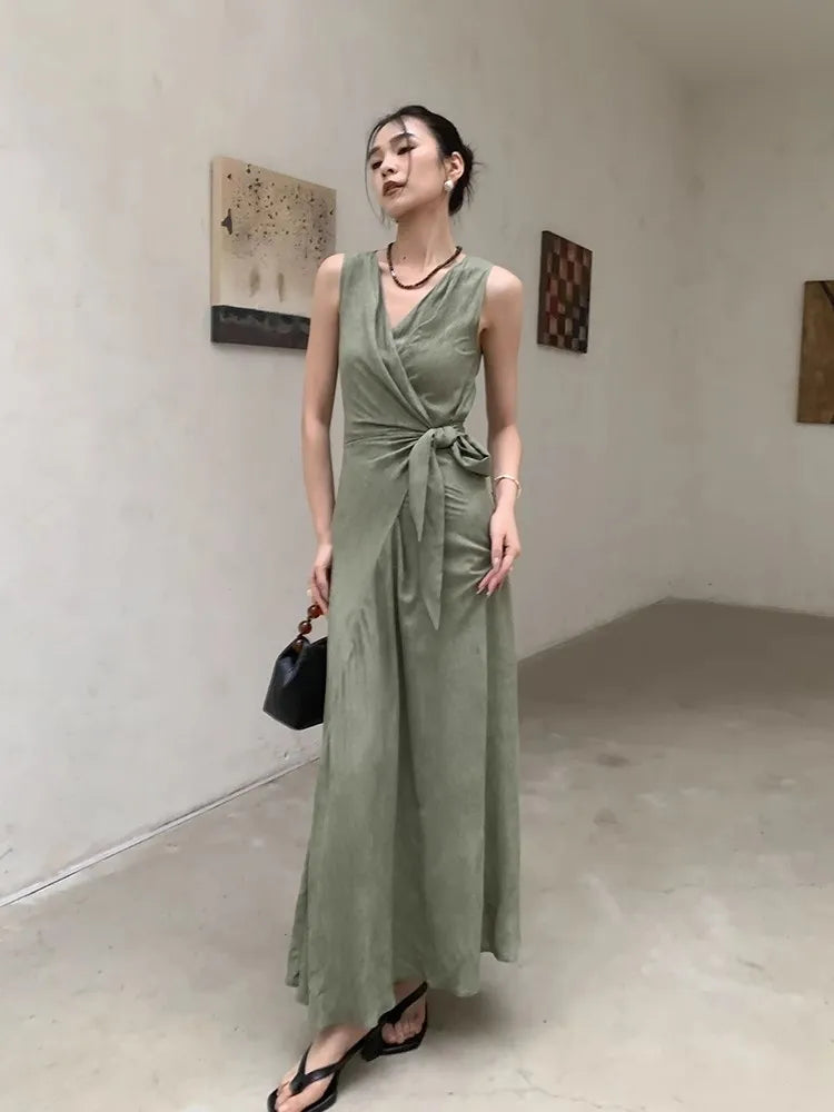 Robe Verte Col V