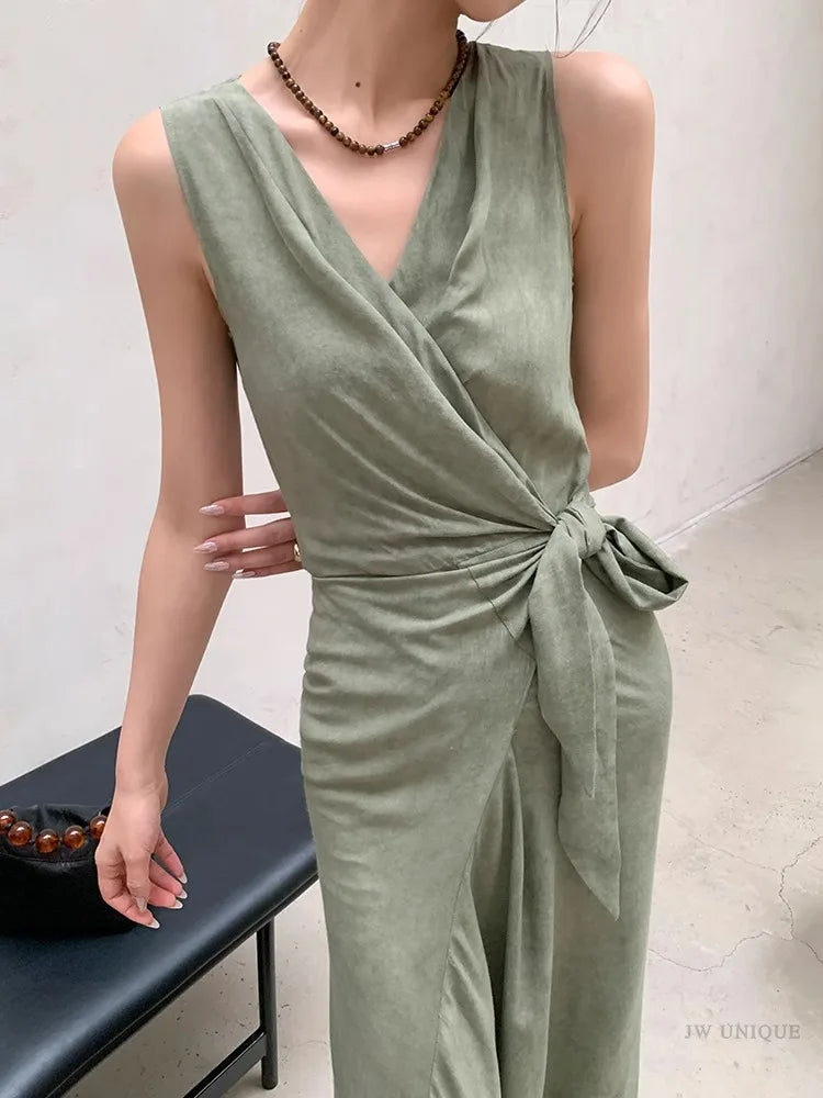 Robe Verte Col V