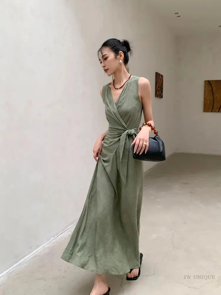 Robe Verte Col V