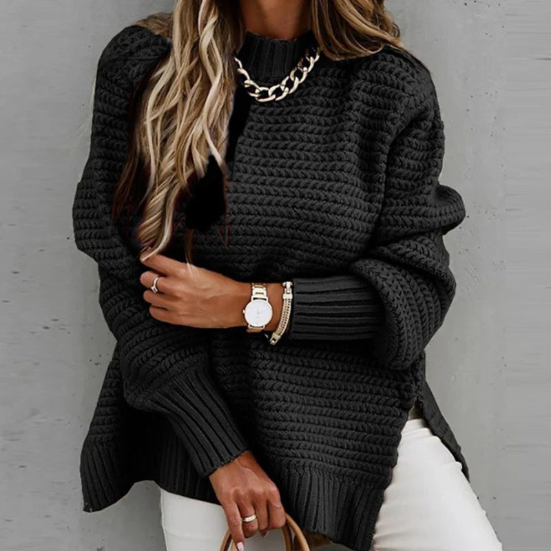 Pull Épais Mi-Haut Chic