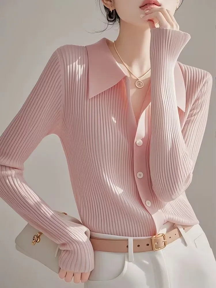 Cardigan Mince Laine Automne