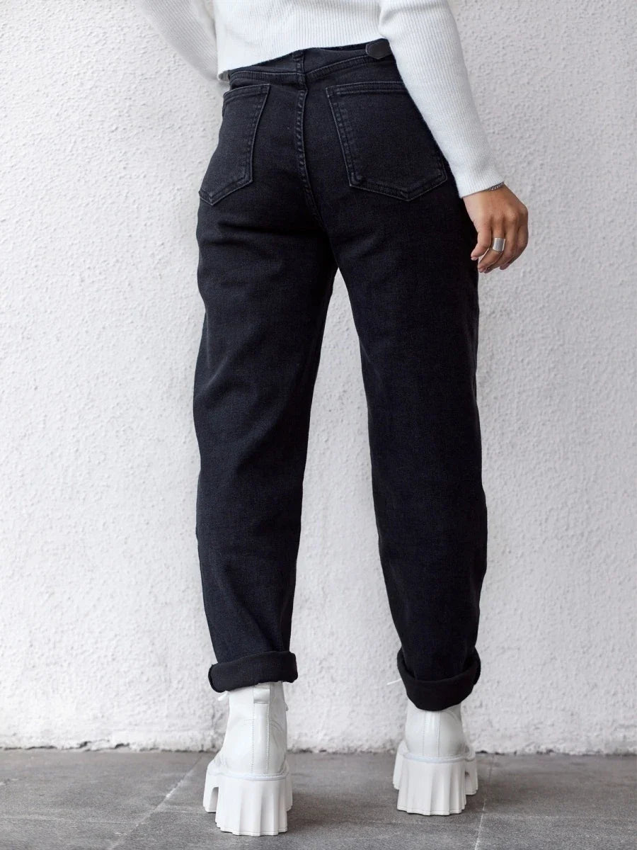 Jeans Mom Taille Haute