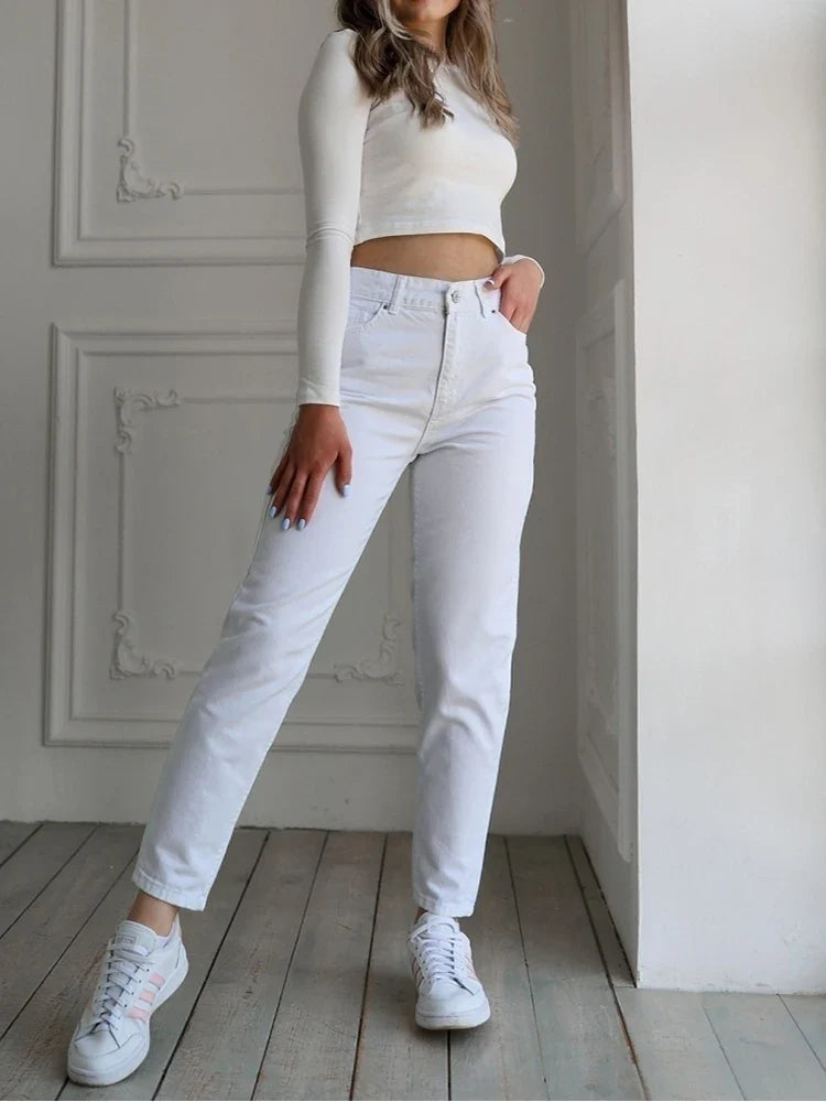 Jeans Mom Taille Haute