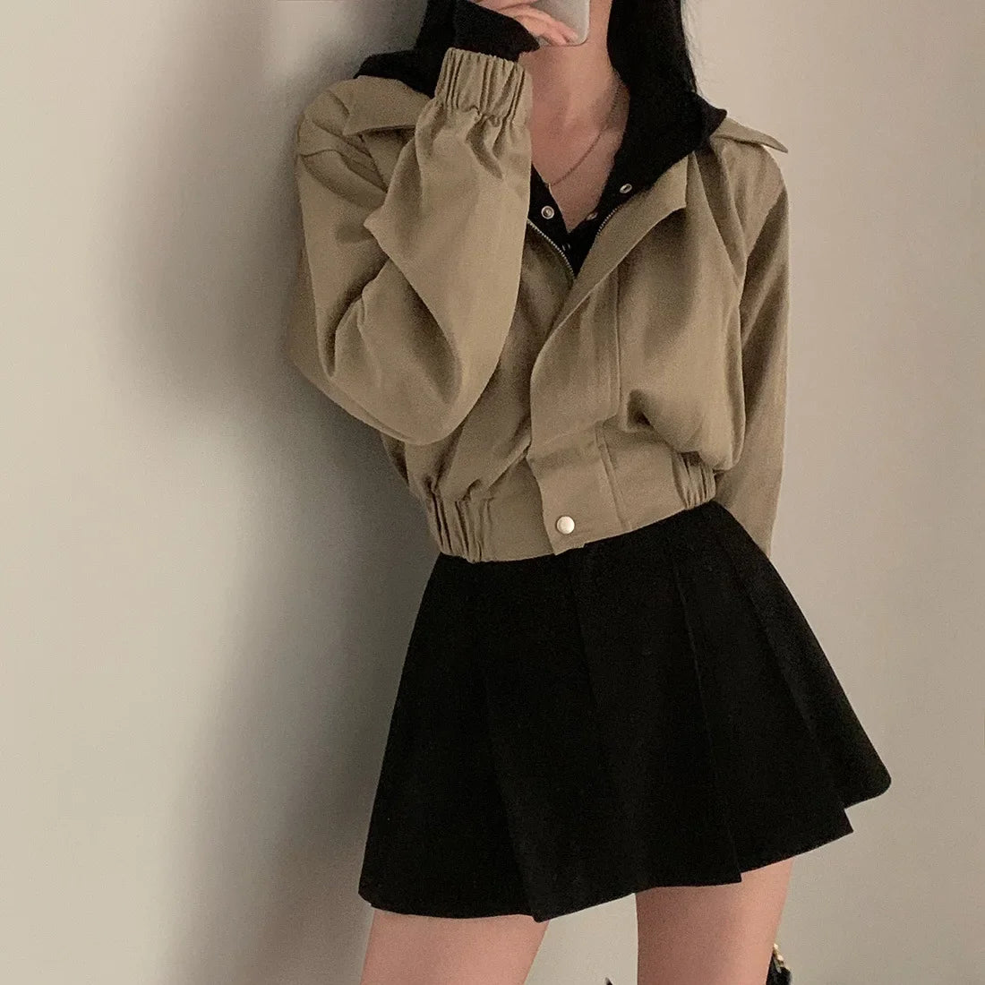 Veste Streetwear Automne Coréenne
