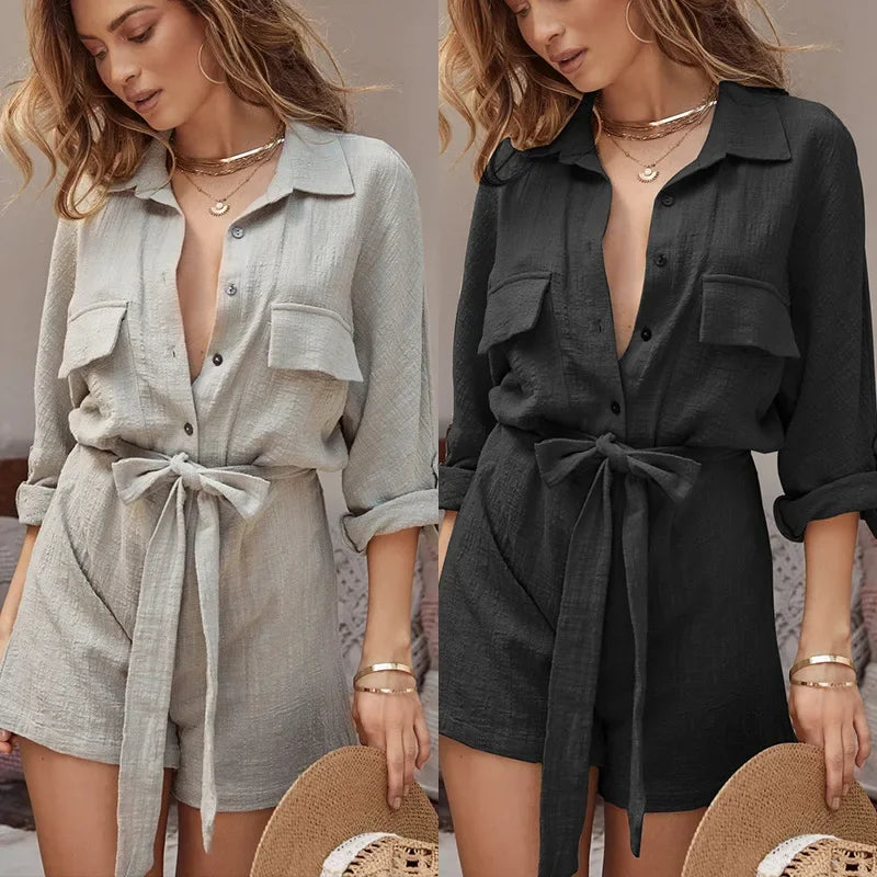 Combinaison Chemise Inversée Lin