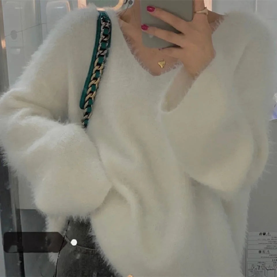 Pull V-neck Femme Douillet