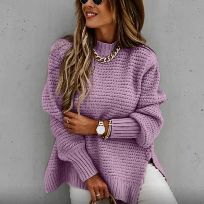 Pull Épais Mi-Haut Chic