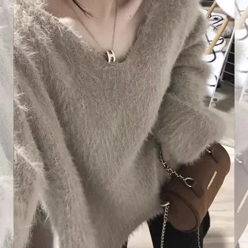 Pull V-neck Femme Douillet