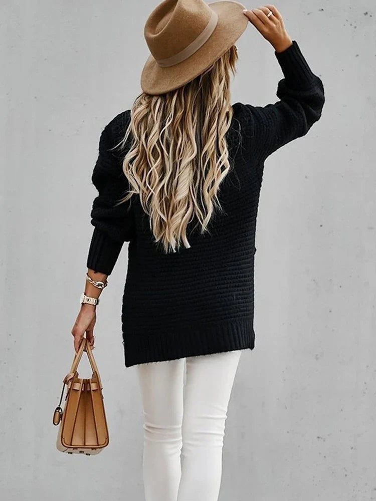 Pull Épais Mi-Haut Chic