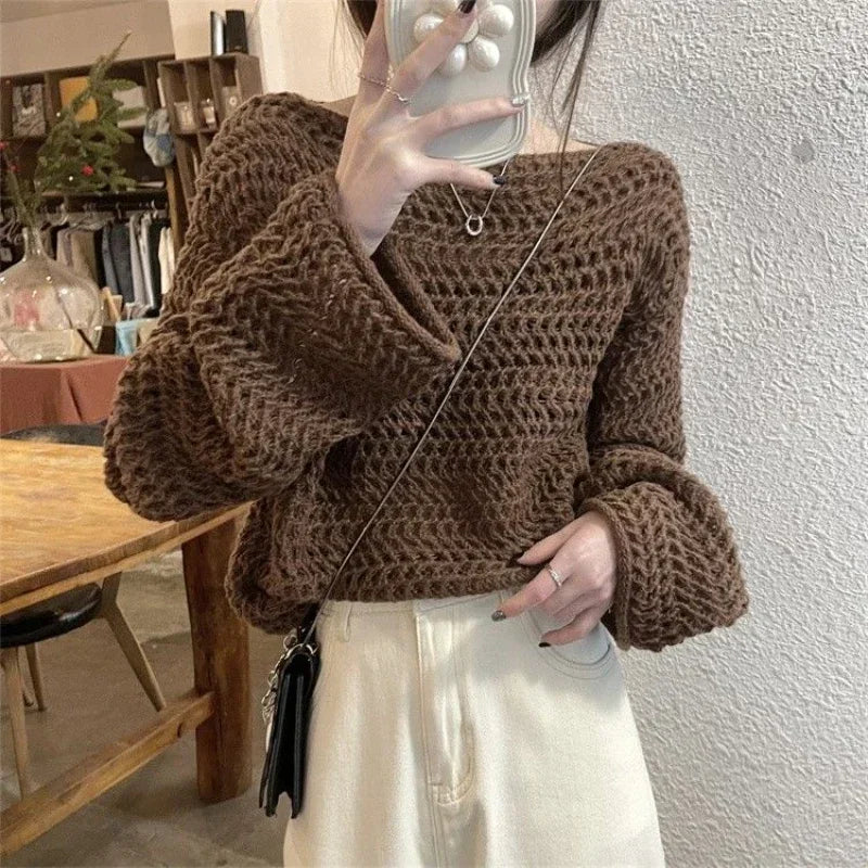 Pull Jacquard Col Creux