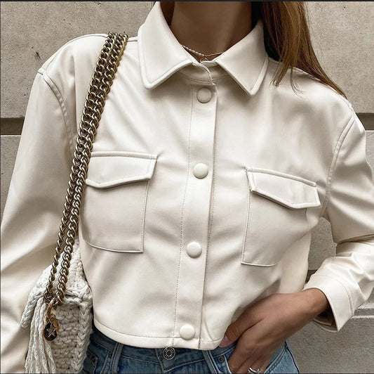 Veste Cuir Courte Mode