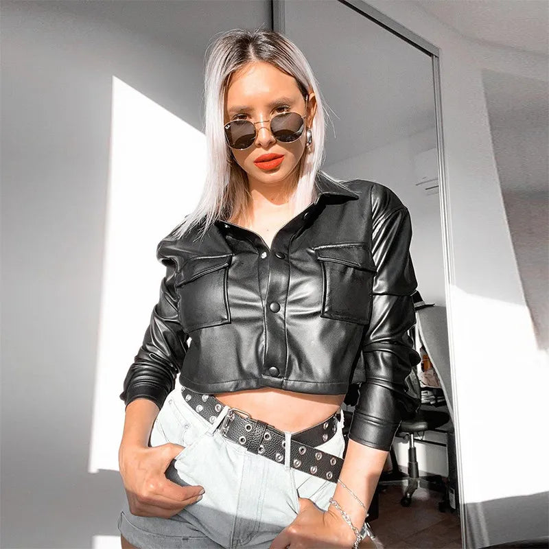 Veste Cuir Courte Mode