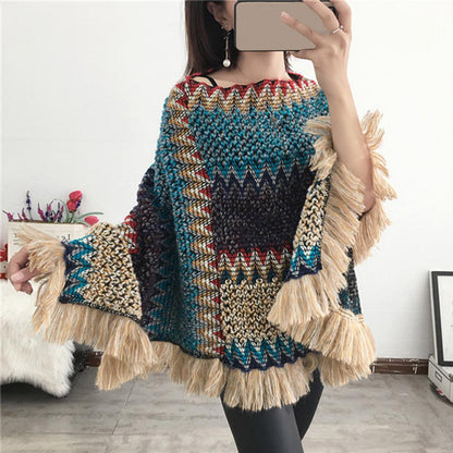 Cape Poncho Bohemian Élégante