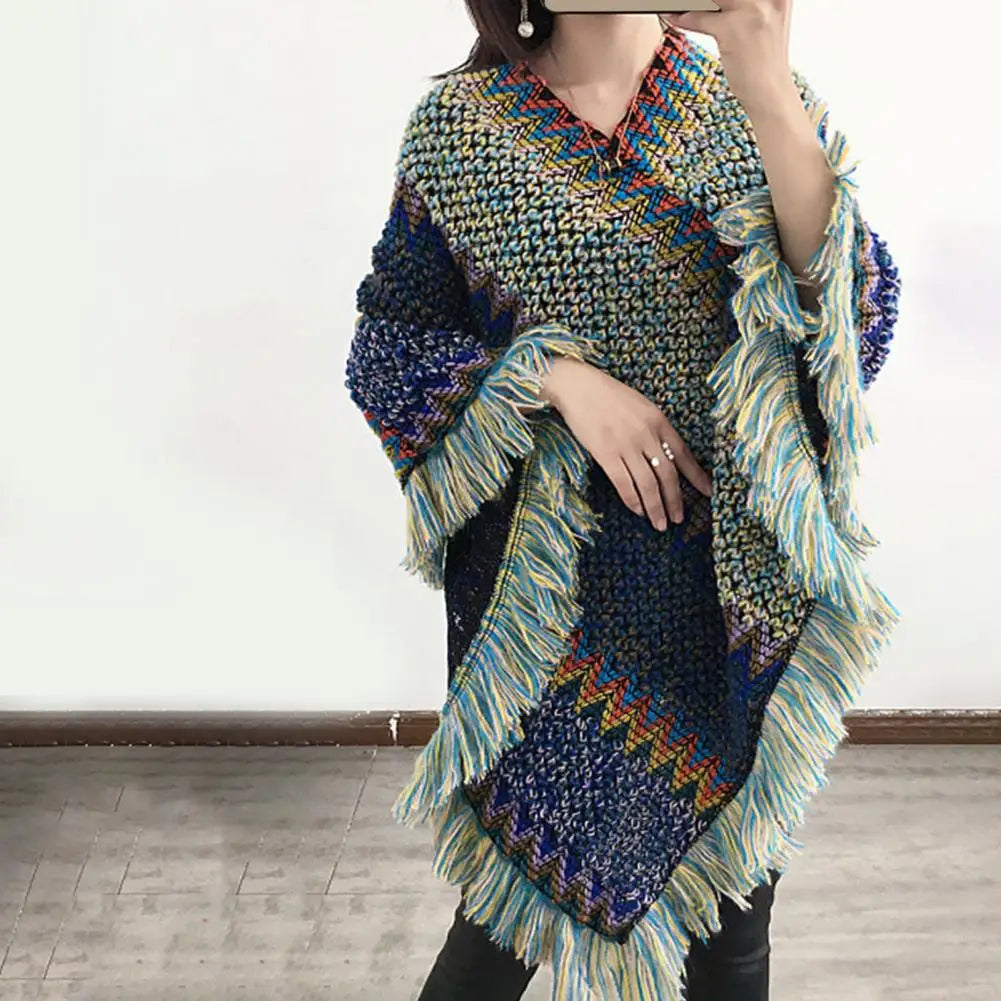 Cape Poncho Bohemian Élégante