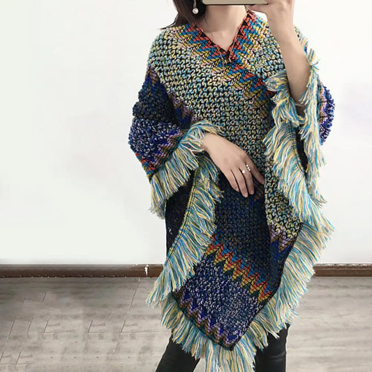 Cape Poncho Bohemian Élégante