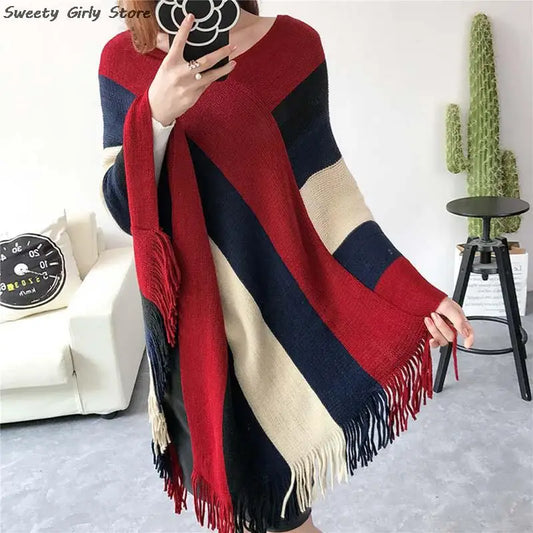 Châle Patchwork Femme Élégant