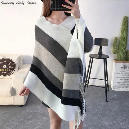 Châle Patchwork Femme Élégant