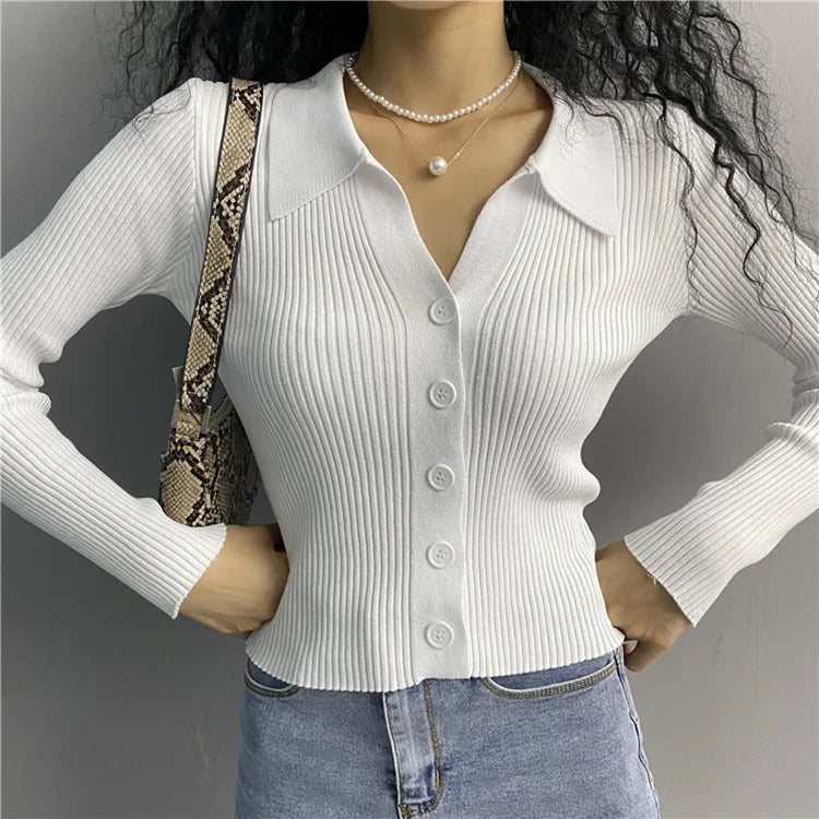 Cardigan Maille Col Polo