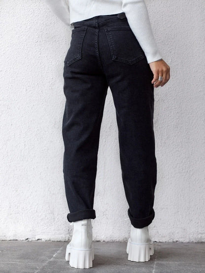 Jeans Mom Taille Haute