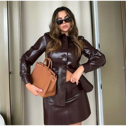 Bordeaux Leather Set