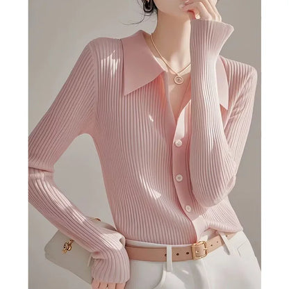 Cardigan Mince Laine Automne