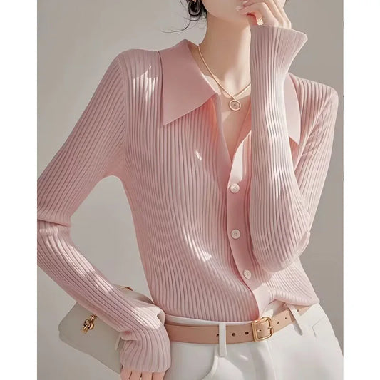Cardigan Mince Laine Automne