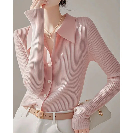 Cardigan Mince Laine Automne
