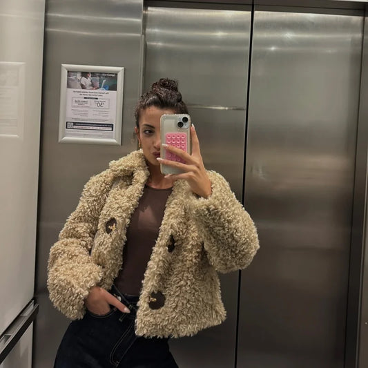 Manteau Court Polaire Femme