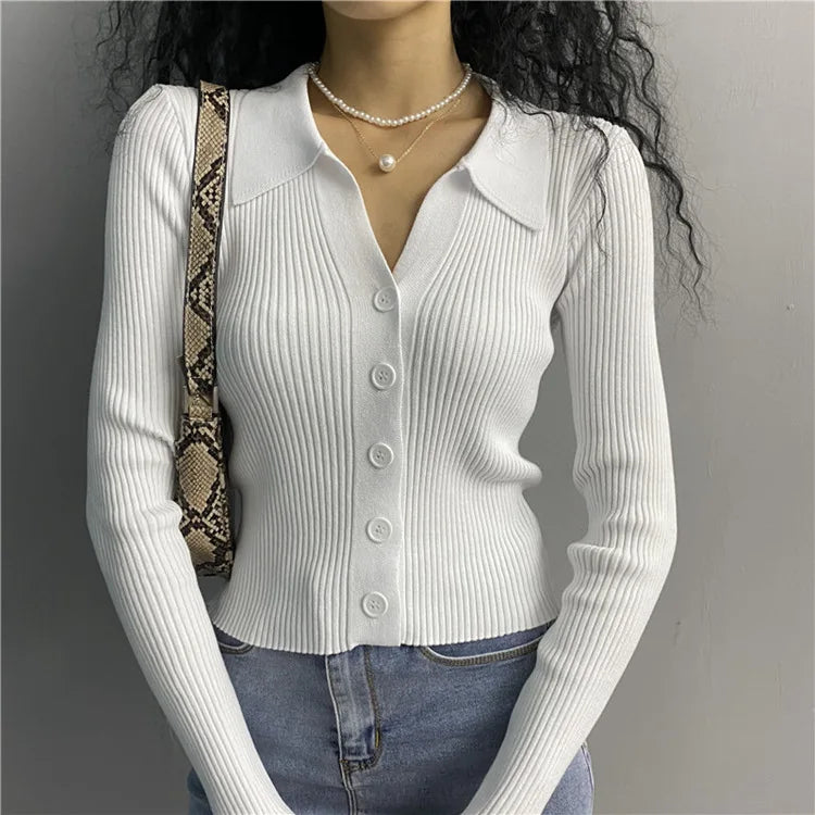 Cardigan Maille Col Polo