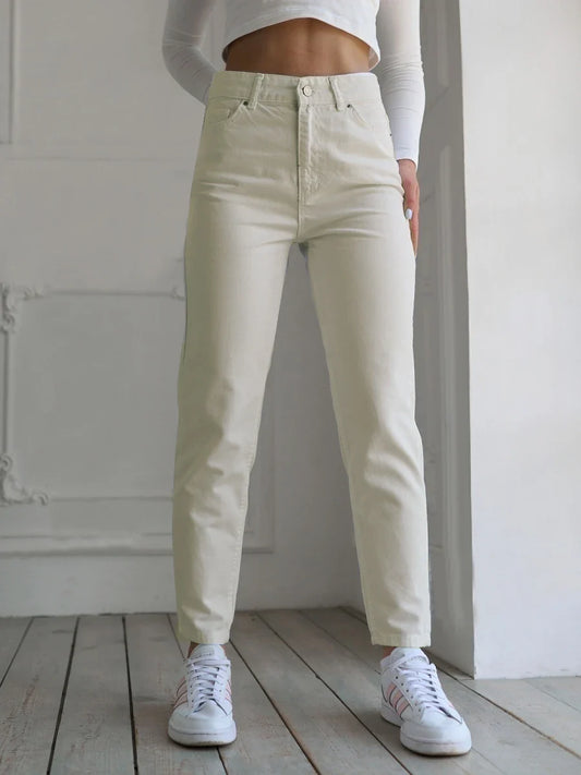 Jeans Mom Taille Haute