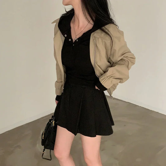 Veste Streetwear Automne Coréenne