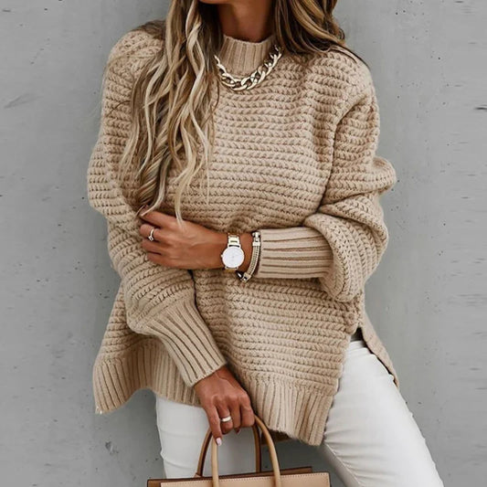 Pull Épais Mi-Haut Chic