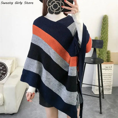 Châle Patchwork Femme Élégant