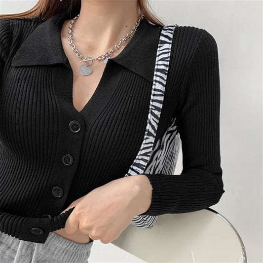 Cardigan Maille Col Polo